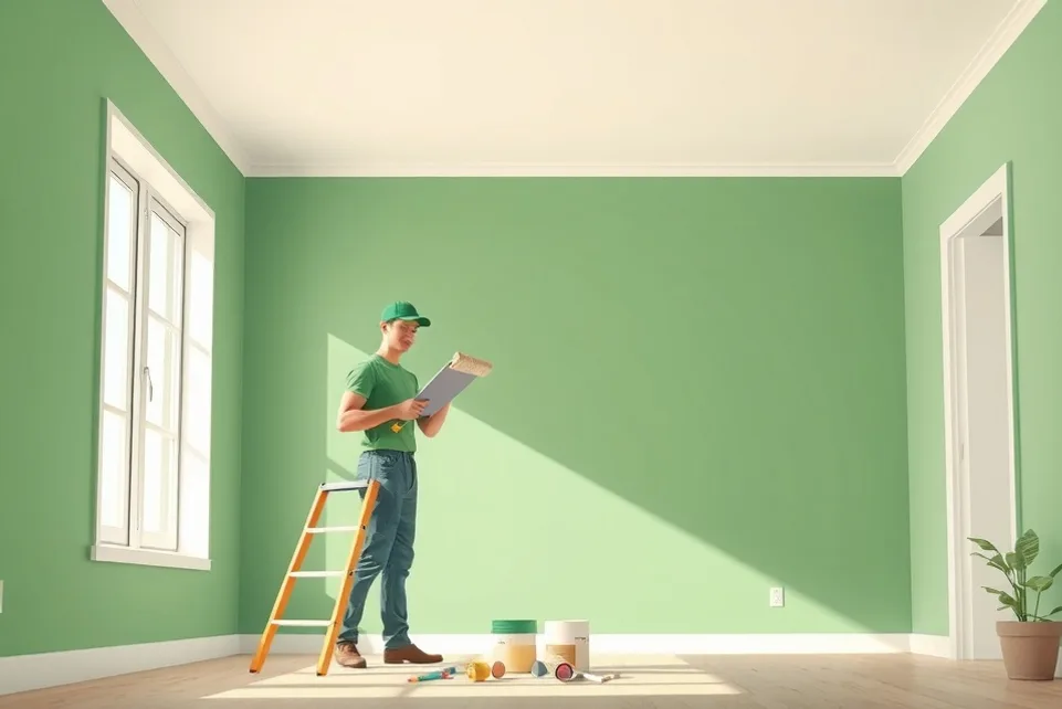 Intérieur rénové après travaux de peinture à Brissac Loire Aubance