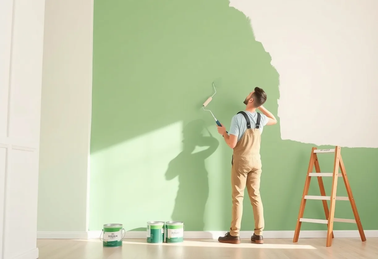 Peintre Brissac Loire Aubance 49250 en intervention sur un chantier